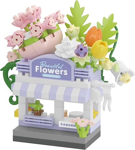 Miniatura 5 de Conjunto de Bloques Micro de Construcción de Tienda de Juguetes de Vista de Calle de la Tienda de Jugo, Mini Edificio para Decoración del Hogar,