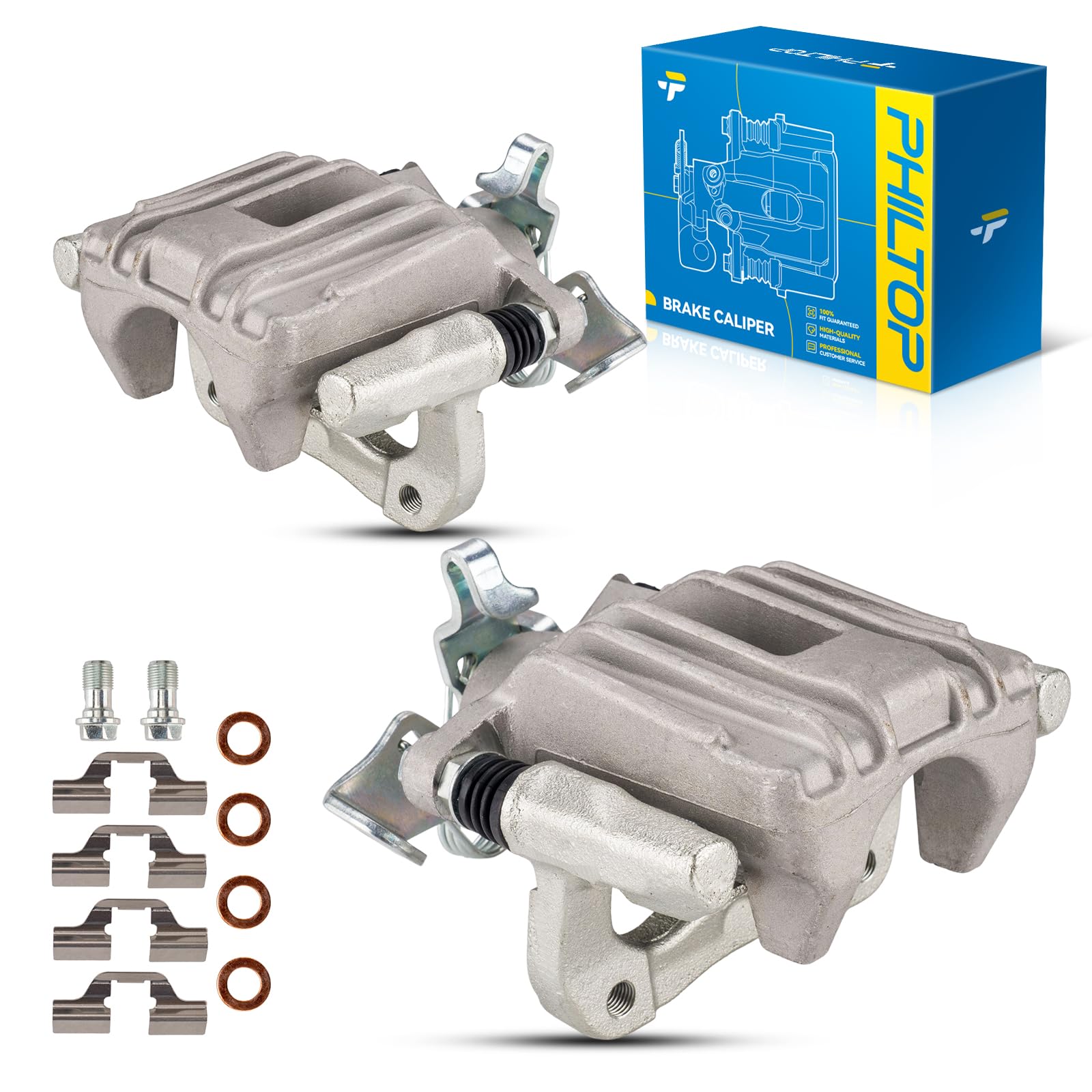 PHILTOP Rear Brake Caliper for 2000-2006 Audi TT Quattro(232mm Disc Brakes)