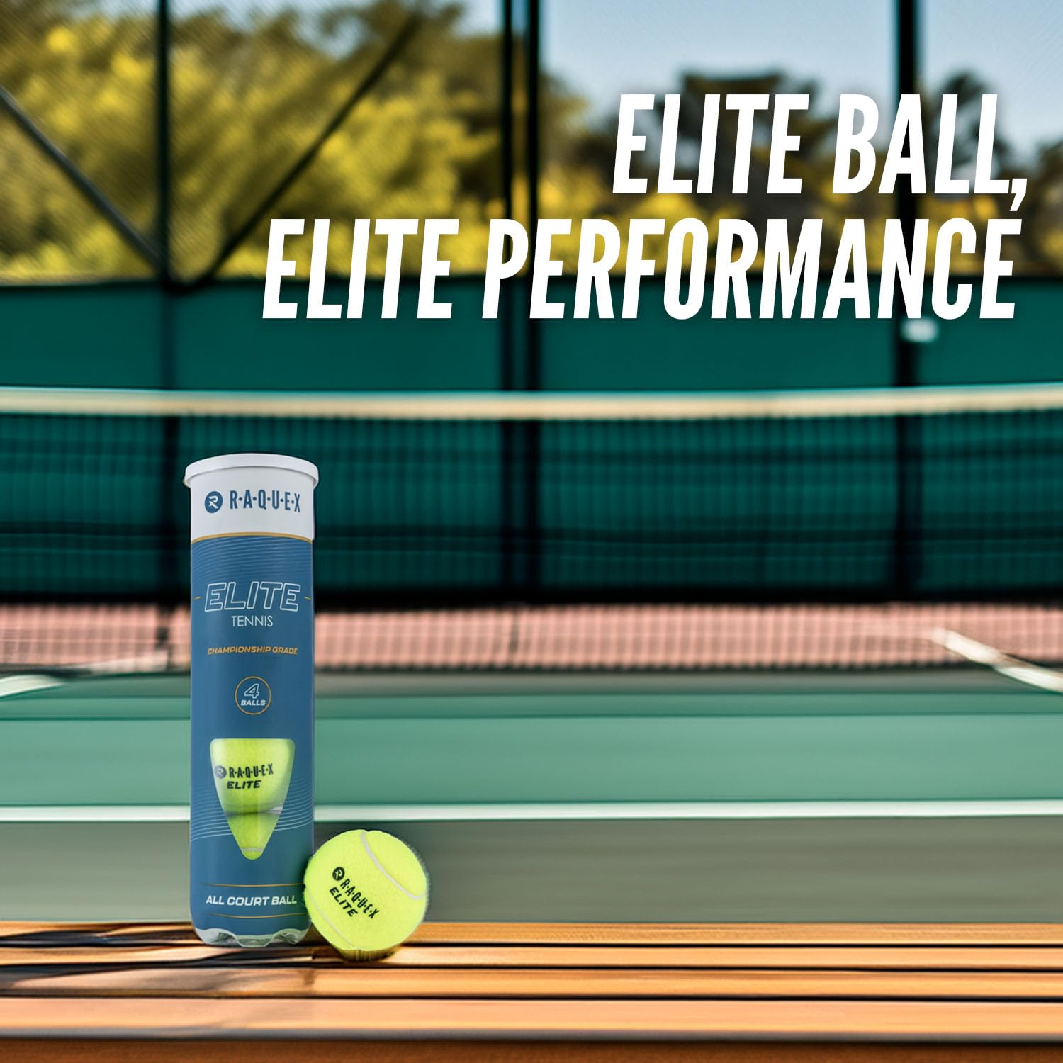 Raquex Elite 4x Tennis Balls (1 to 48 tubes) - All Court Championship Tennis Balls, Professional & Tournament Play - ITF Specification - Image 4