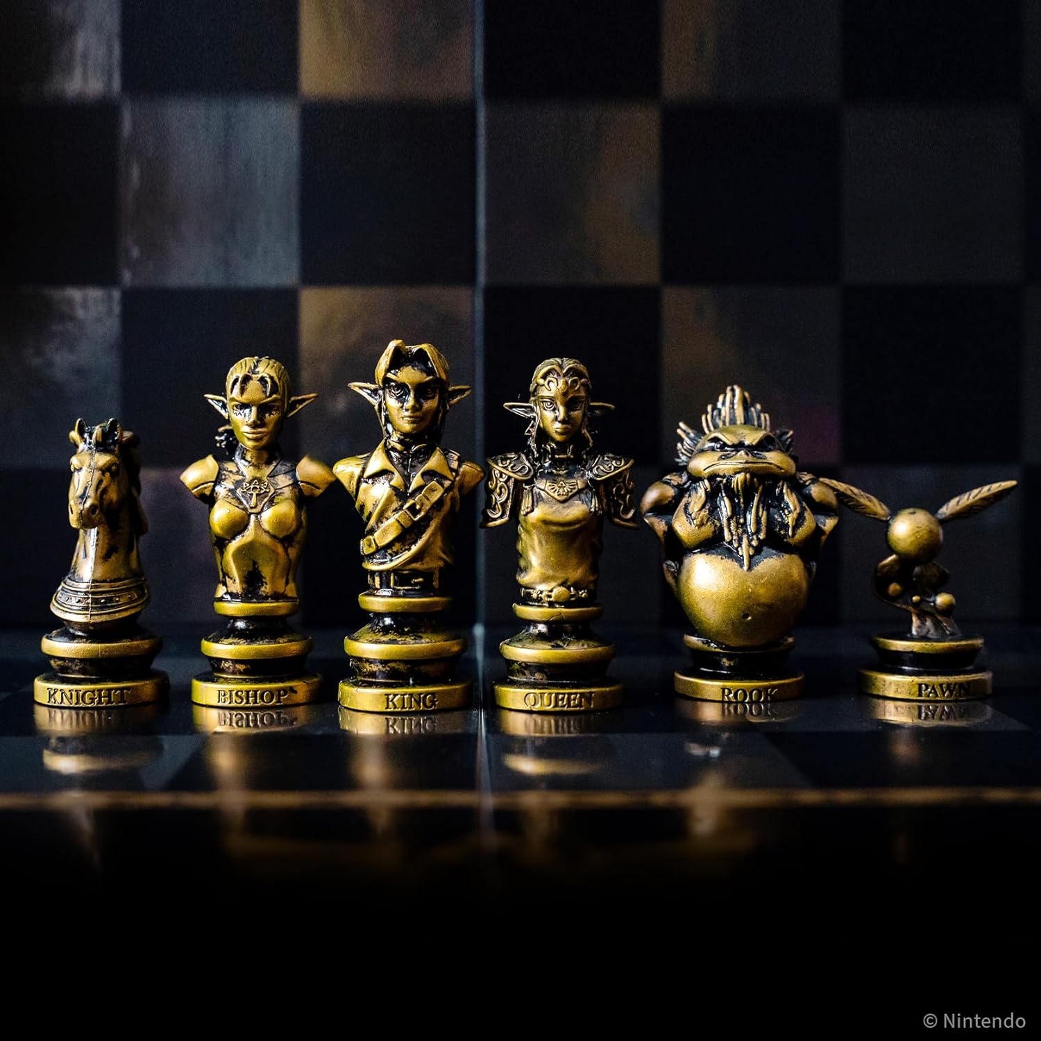 The Legend of Zelda Collector's Chess Set, Link vs. Ganondorf Strategy Game, 32 Custom Sculpted Hero & Villain Pieces, Classic Board Game for Zelda Fans, Officially Licensed Nintendo Merchandise