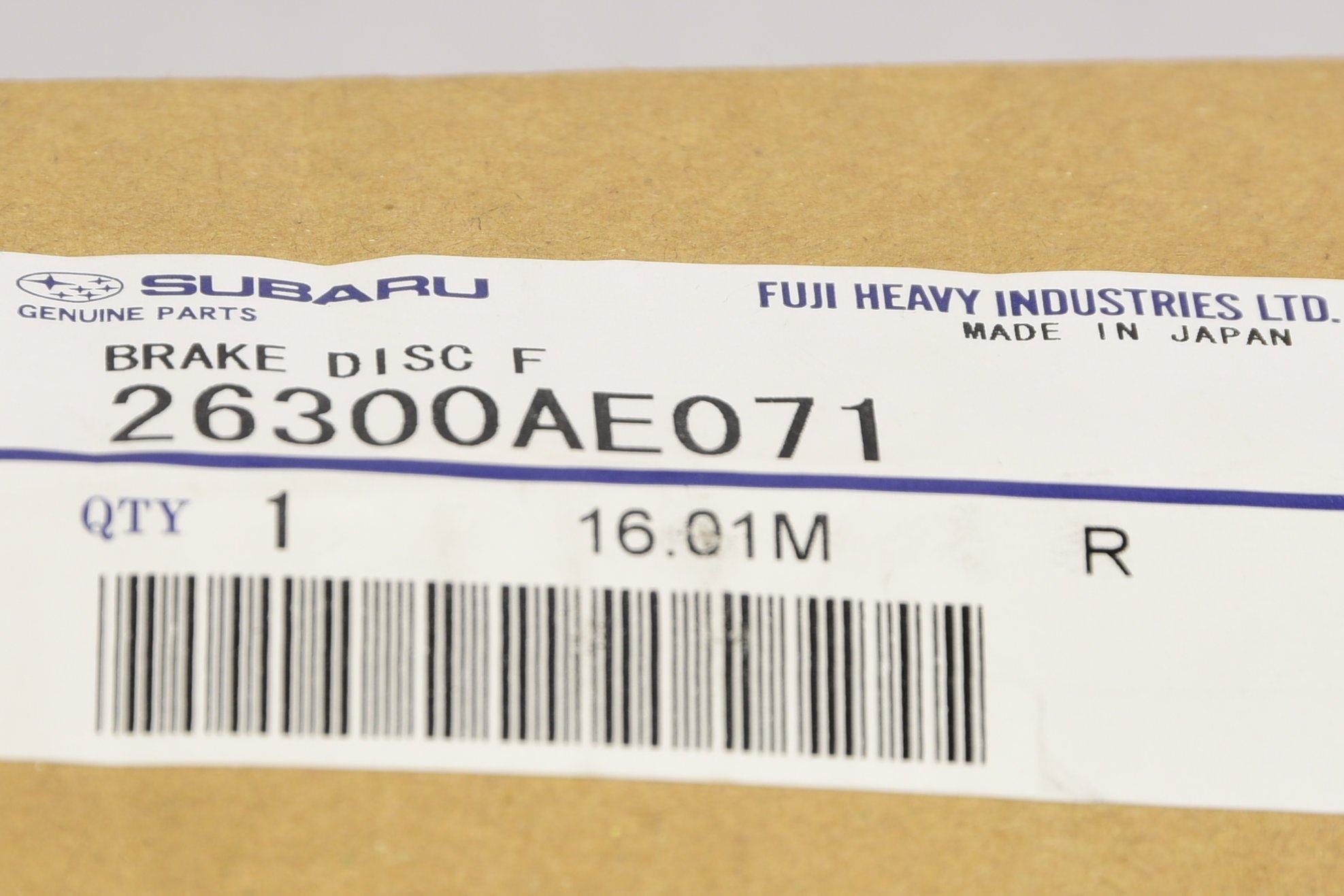 Amazon.com: Genuine Subaru 26300AE071 Brake Disc, 1 Pack