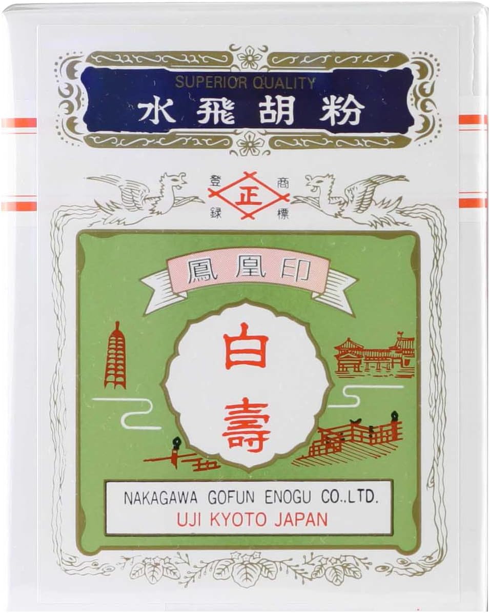 Nakagawa Gofun Paint for Japanese Painting Phoenix Water Flying Gofun White Jug Seal 17.6 oz (500 g)
