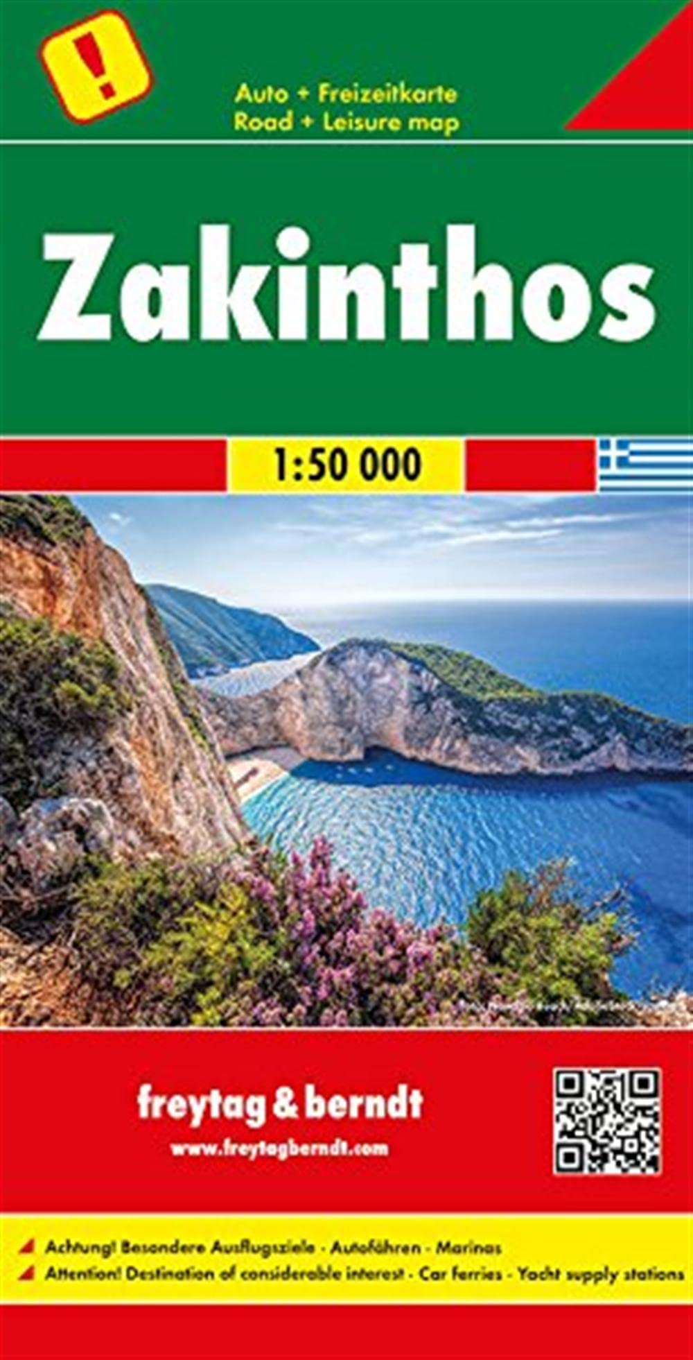 Zakinthos: Toeristische wegenkaart 1:50 000: Wegenkaart Schaal 1 : 50.000 (F&B Wegenkaarten)