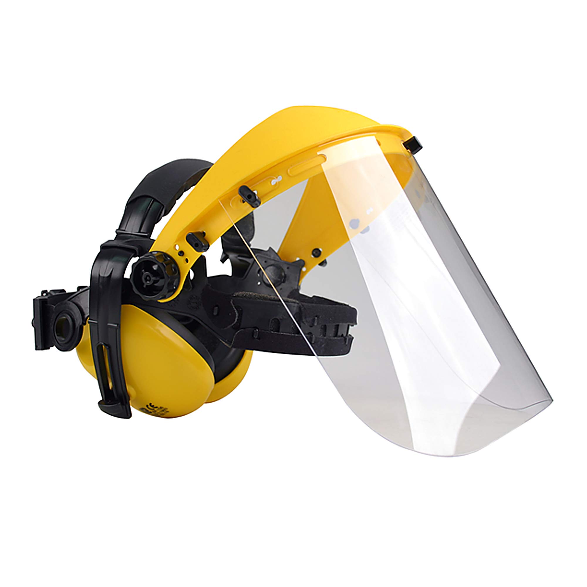 Oregon Polycarbonat-Visier mit Gesichts- und Gehörschutz | Kombination für Trimmer und Freischneider, schlagfest, verstellbar (Q515062)