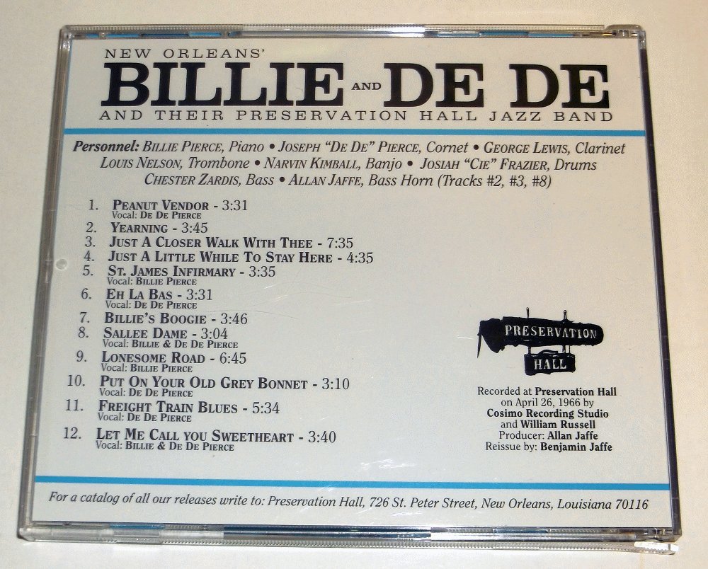 Billie and De De and Their Preservation Hall Jazz Band