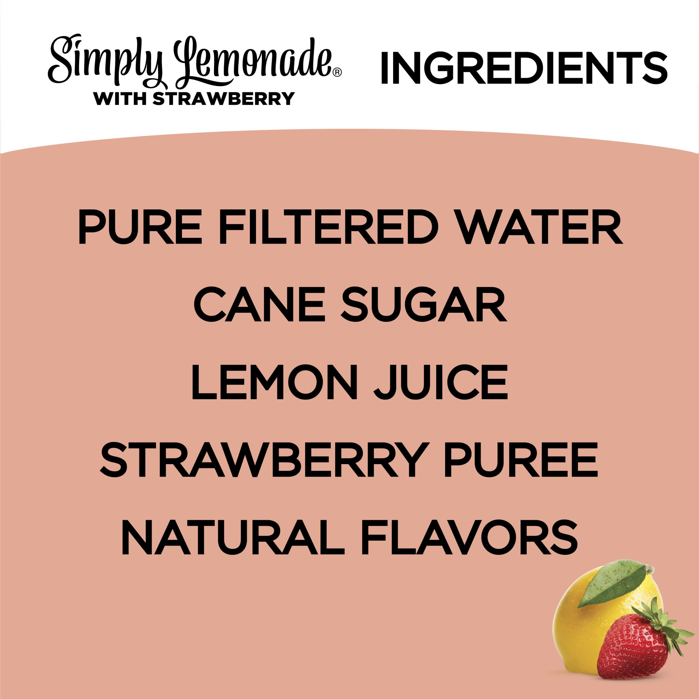 Simply Lemonade with Strawberry 52 Fl Oz Bottle — view 7
