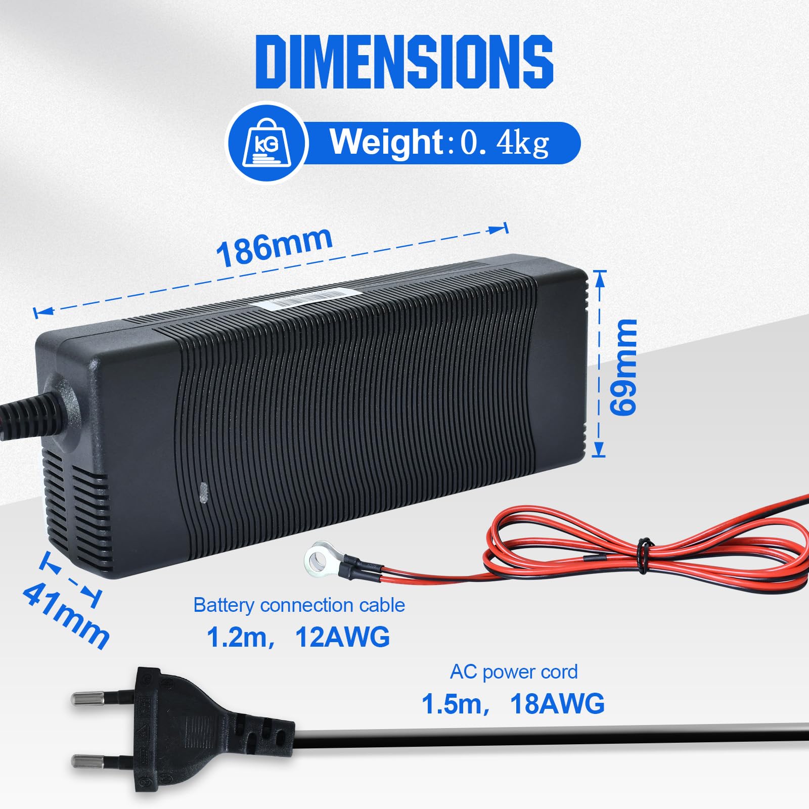 DCHOUSE 12V 100Ah LiFePO4 Batterie mit 10A Batterie Ladegeräte, Verbessertes 100A BMS, Bis zu 15000 Zyklen, 1280Wh Lithium Akku, perfekt für Wohnmobile, Solaranlage, Wohnwagen, Boot, Camping,Off-Grid