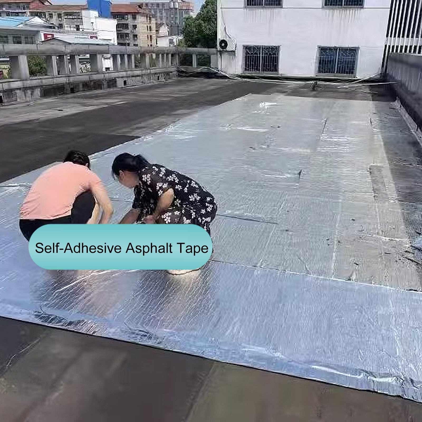 Cinta de Reparación de Techos de Asfalto Cinta Selladora de Parche Impermeable Cinta Bituminosa de Papel de Aluminio Tira de Sellado de Techos de 1,5/2,0 mm Fieltro para Techos de Cobertizo(Silver 1.5