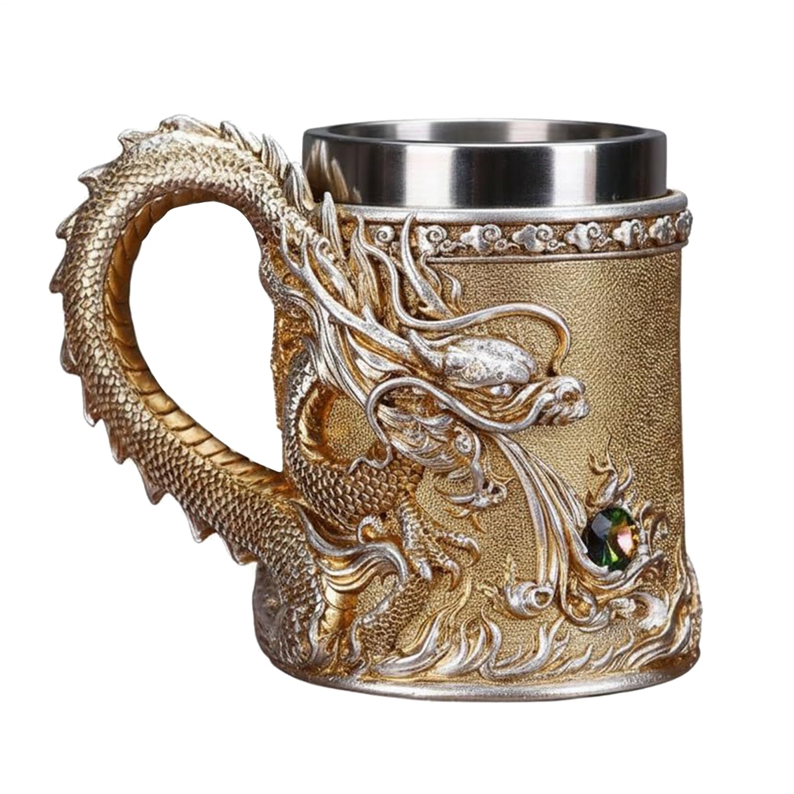 Tazas novedosas de dragón con relieve tradicional premium para bebidas 1