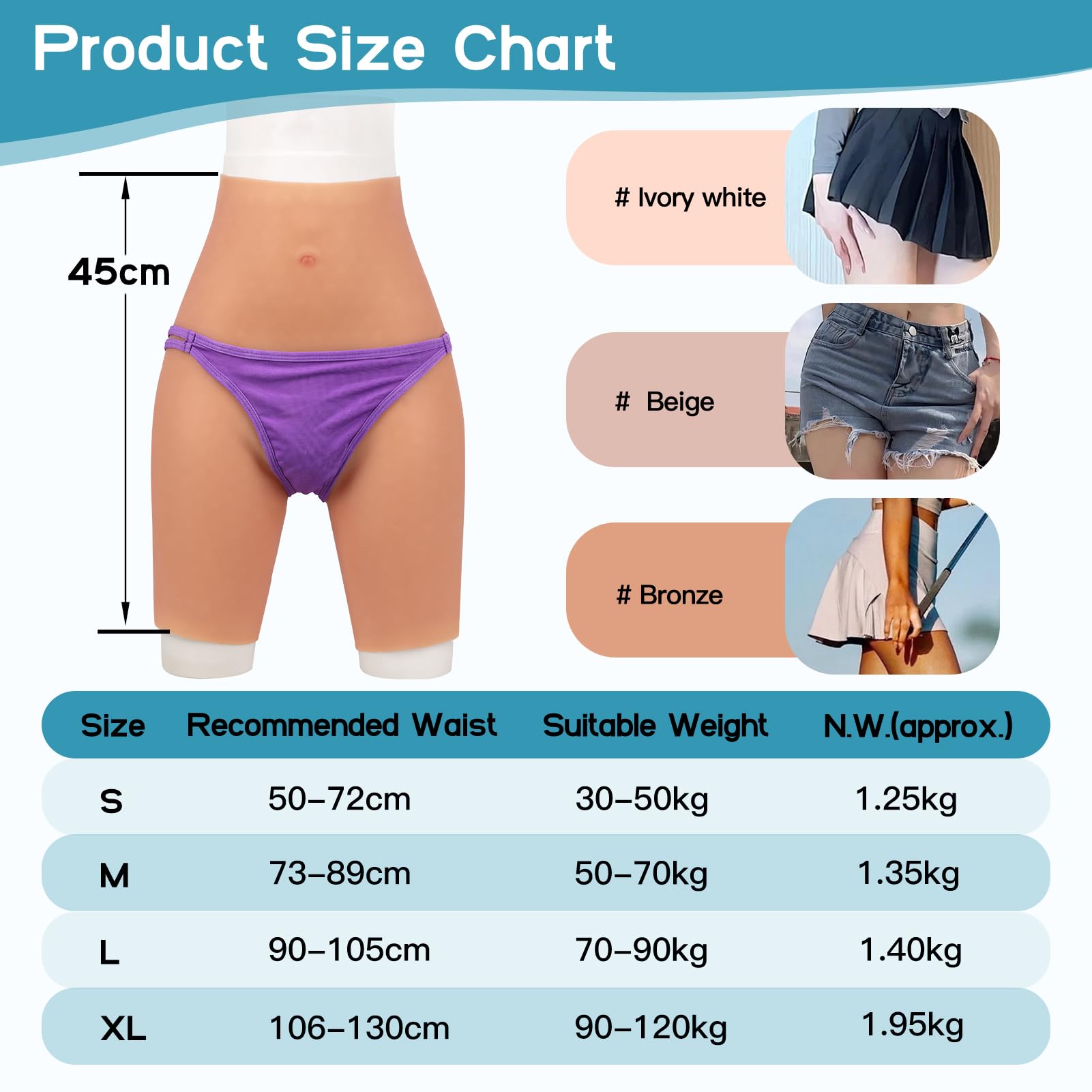 2.0 Pro Shorts en Silicone avec Cathéter Urinaire Apparence Féminine pour Travestis d'homme à Femme Faux Vagin Trans Cosplay Érotiques Culotte
