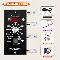 Vista 6 de Kit de termostato digital, piezas de repuesto compatibles con parrillas de pellets Traeger, termómetro digital Pro Controller, con sensor