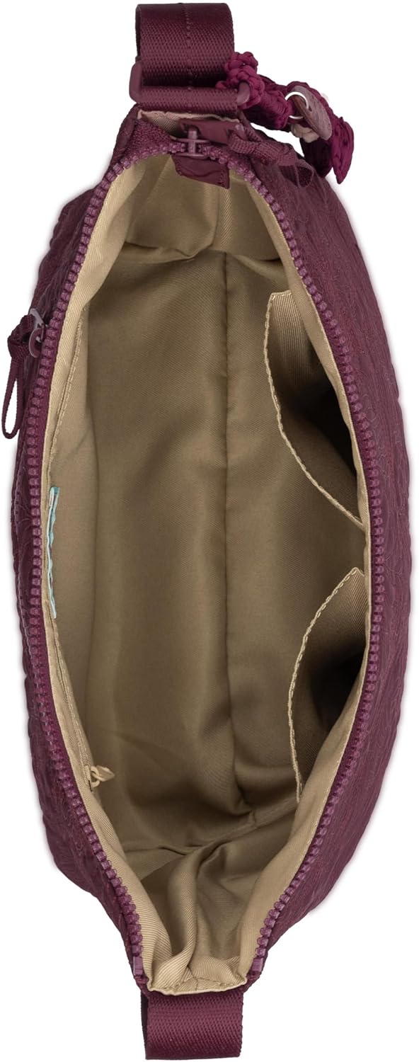 Sakroots Banyan Hobo – Shoulder bag with Zipper Closure & Detachable key dangle. Lightweight Everyday Travel Hobo for Women