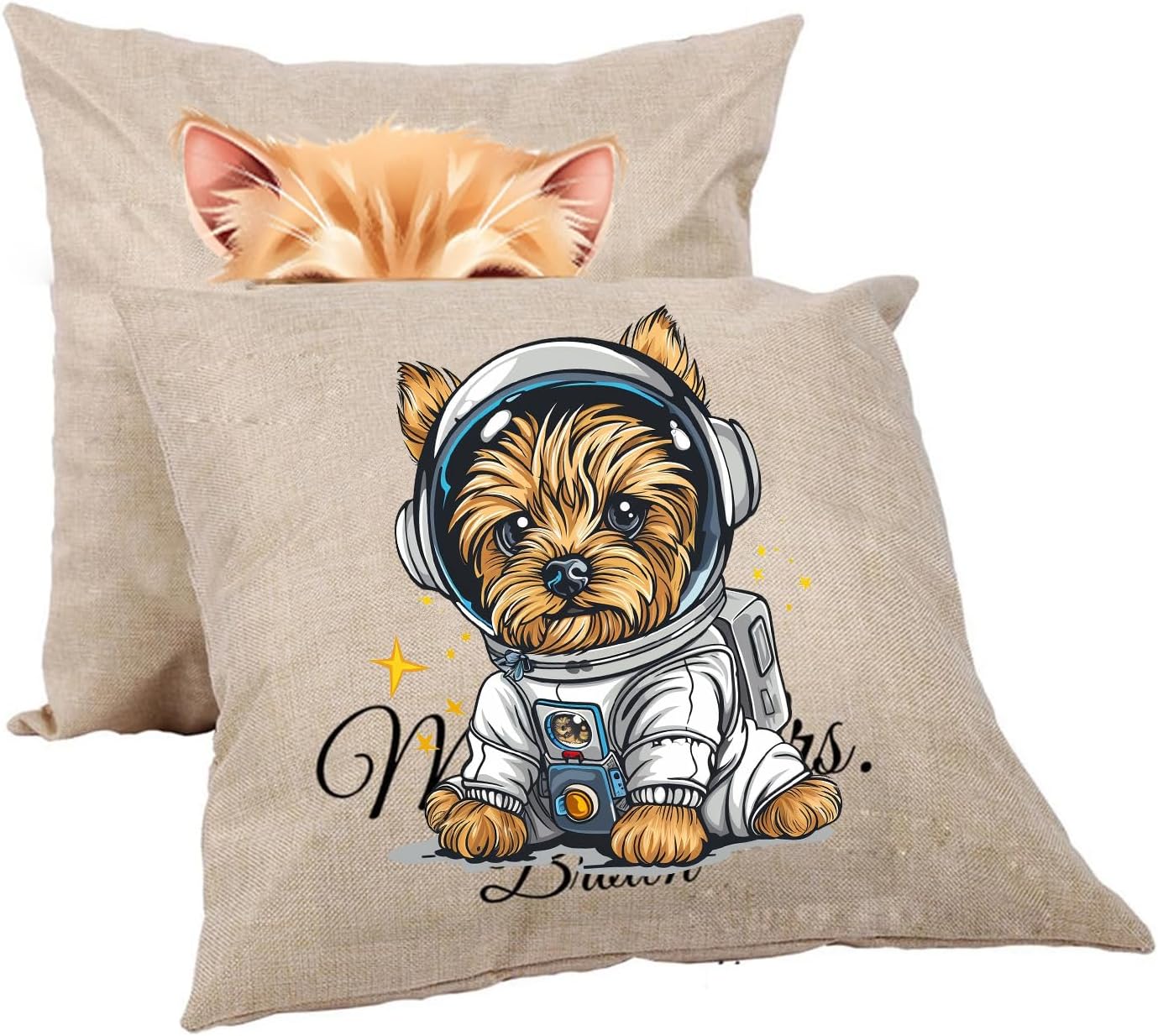 DTF Linen 3D Sublimation Blank Pillow Case Fashional Cushion Cover Pillowcase with Invisible Zippers 50pcs/Carton - in US Stock