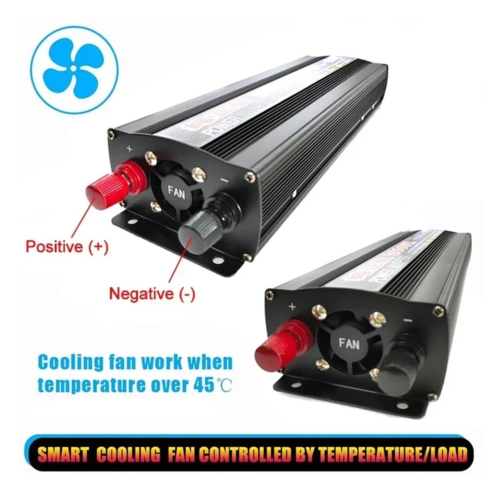 Inverter a Onda sinusoidale Pura da 2600 W/2000 W/1600 W/1000 W, convertitore di Tensione da 12/24/48/60 V, Inverter di Potenza con Display LED (2000 W, 48 V, 60 Hz)