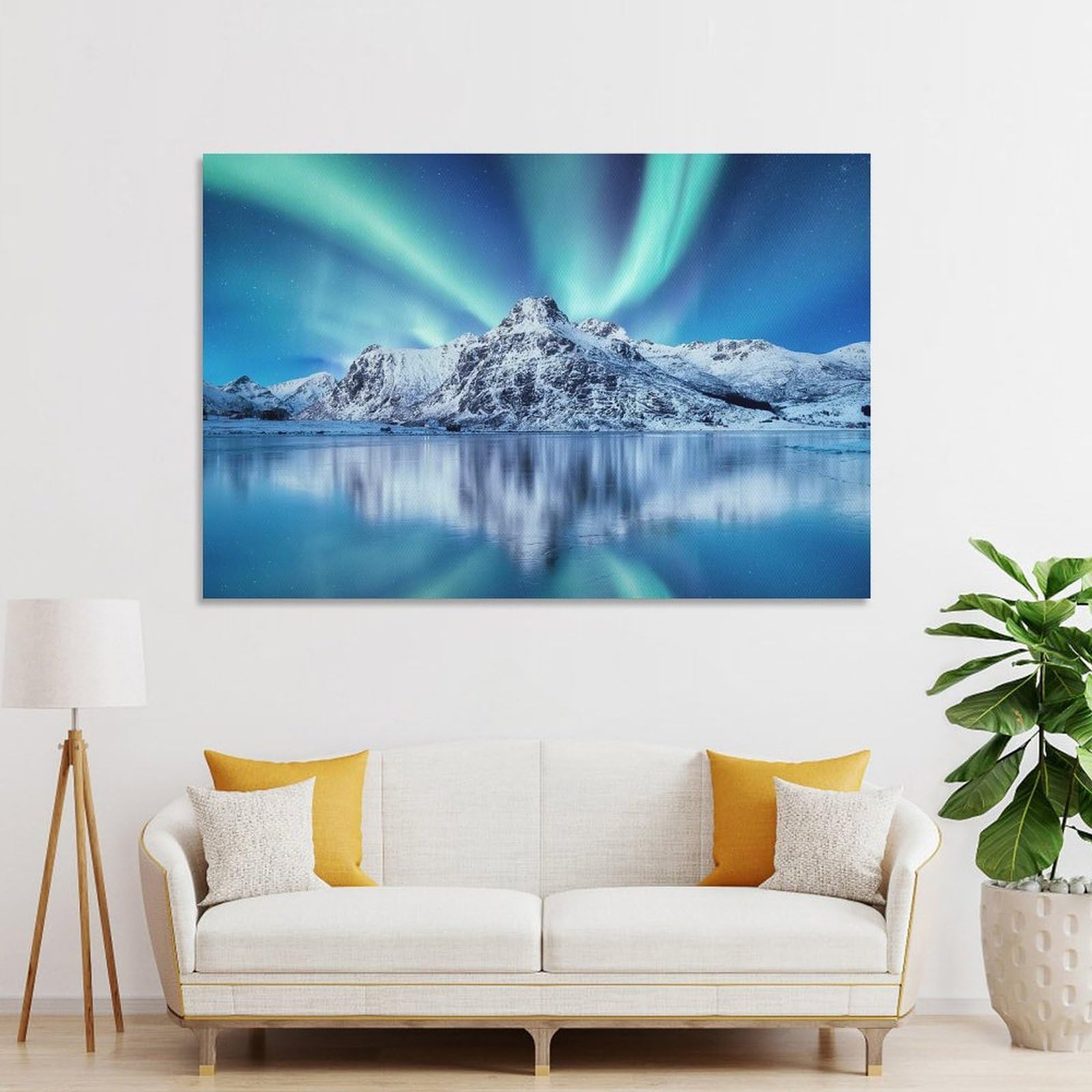 Junmoney Lofoten Islands Norway Decorative Wall Artwork, 20x30inch(50x75cm), for Study, Office Or Focused Interiors, A Smart Decor Choice for Study Walls