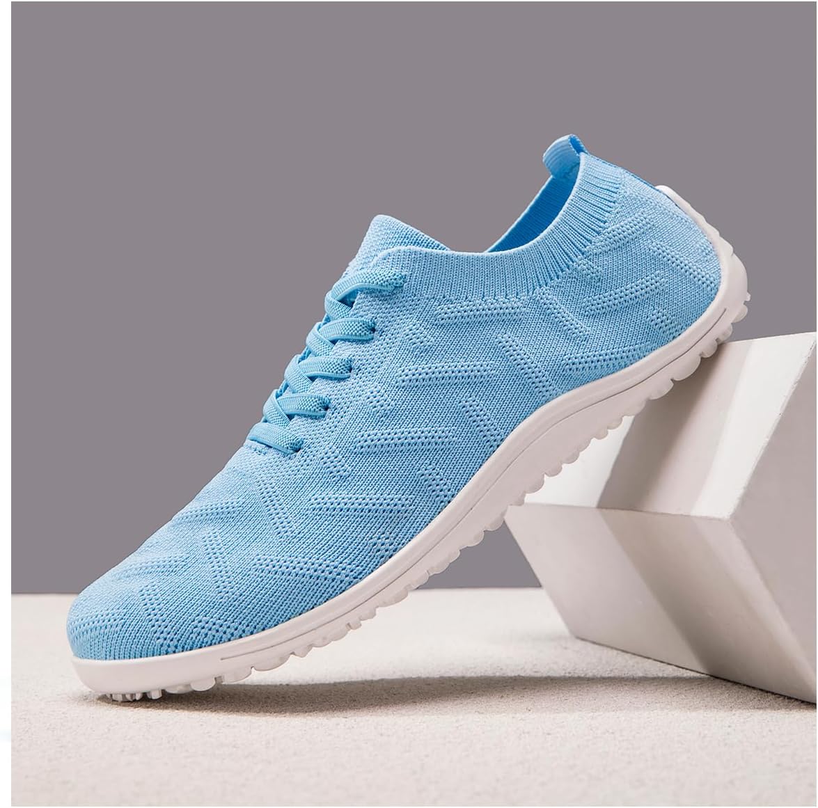 Women's Barefoot Shoes Slip On Walking Zero Drop Sole Sports Running Casual Sneakers Breathable Soft Yoga Fashion Shoes Light_Blue Size US 8