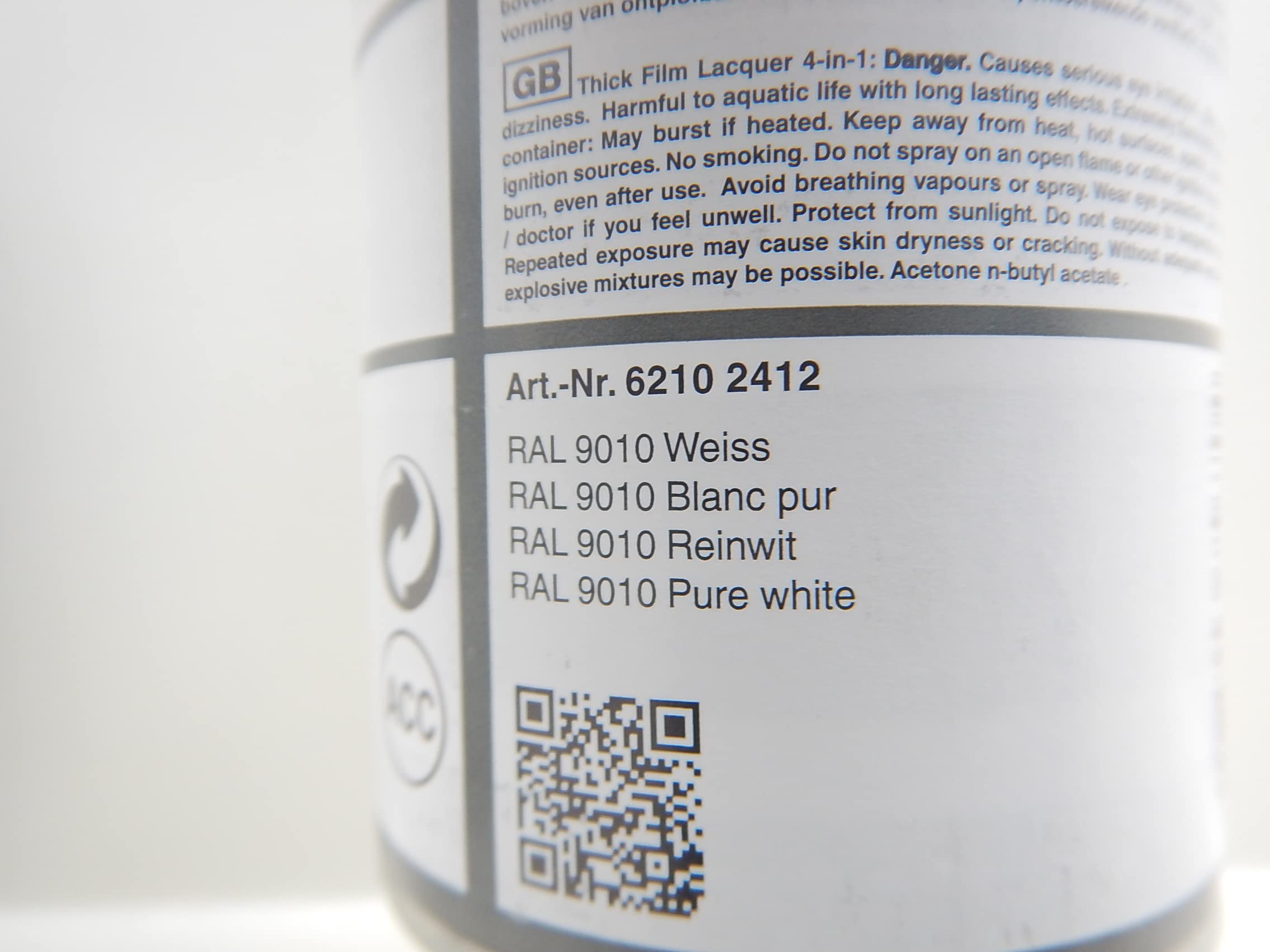 Förch 4 in 1 RAL 9010 WEIß DICKSCHICHTLACK LACK LACKSPRAY SPRAY SPRAYDOSE 400ML (6)