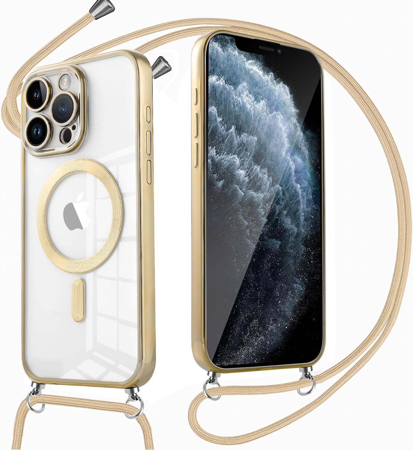 GoodcAcy Magnetica Cover Per IPhone 16 Pro Con Cordino, Compatibile Con MagSafe, Custodia Trasparente Hard PC - Foto 7