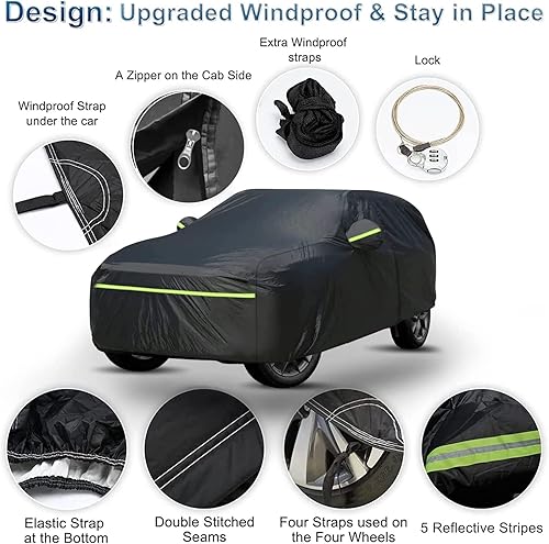 Miniatura 3 de Funda para coche Grand Cherokee WK para todo tipo de clima, cubiertas completas para exteriores, resistente al viento, protección impermeable,