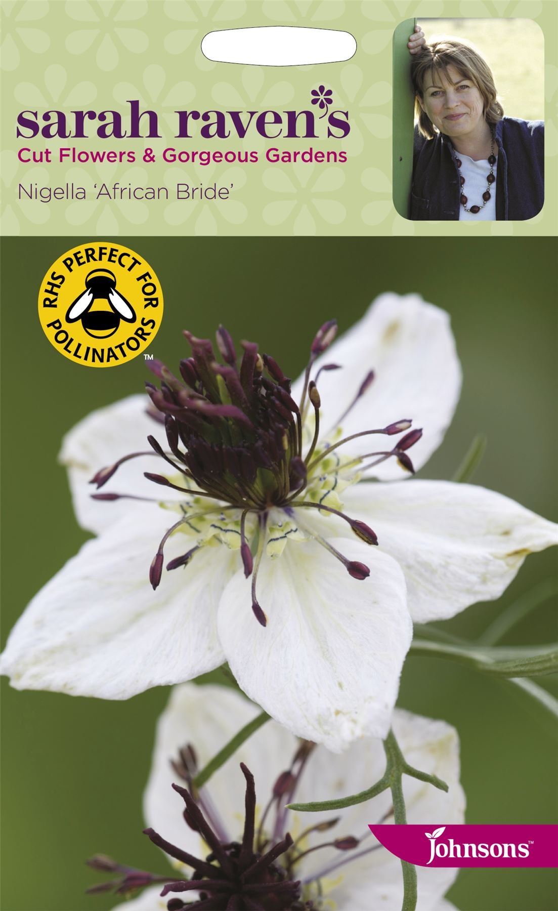 Johnsons - Sarah Raven's Cut Flowers - Nigella African Bride - 200