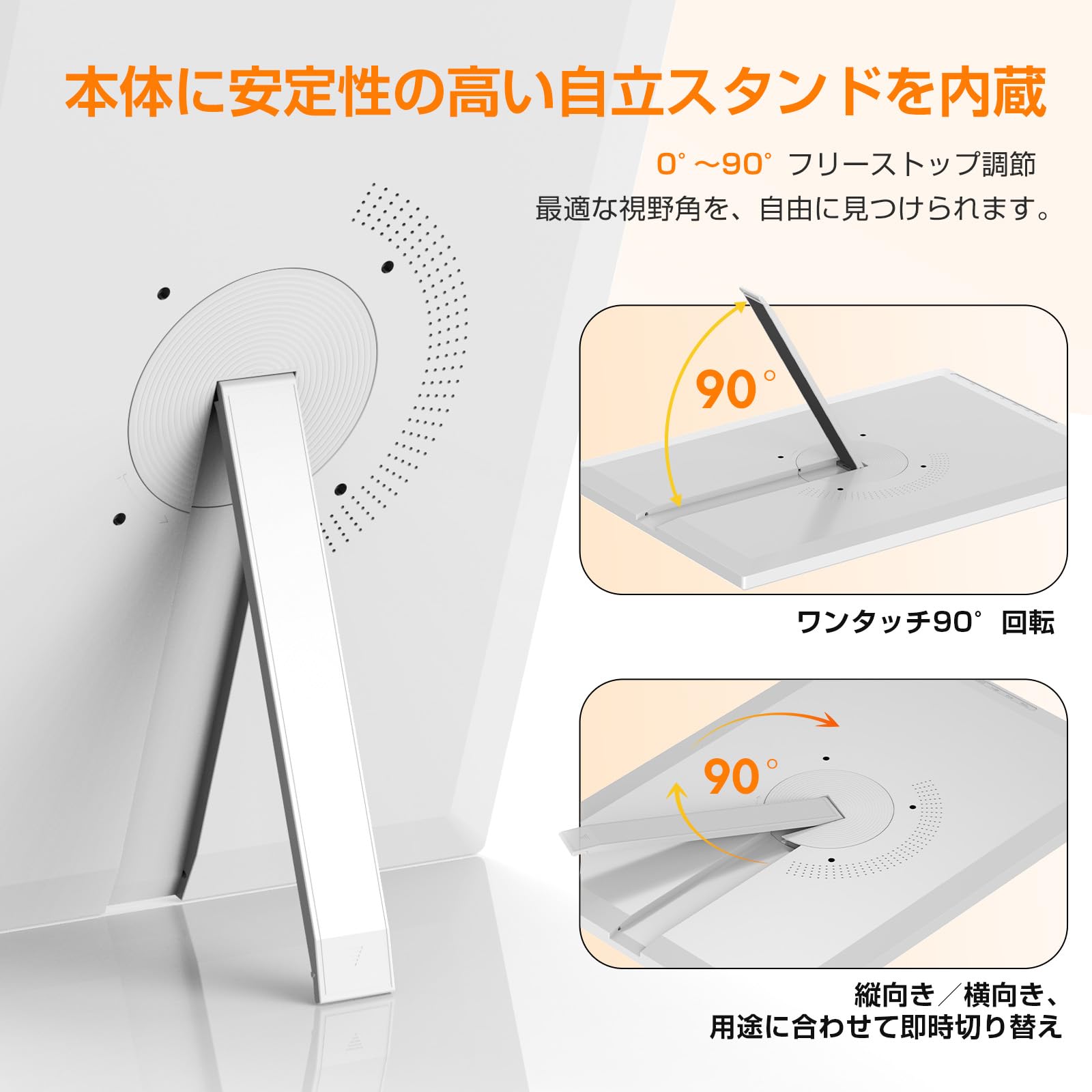 Amazon.co.jp: EVICIV モバイルモニター ホワイト 16インチ 120Hz 白