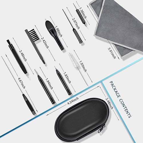Miniatura 4 de ARRITZ - Kit de limpieza para audífonos de 11 piezas, amplificador auditivo, herramientas de limpieza, audífonos, auriculares, cepillos de limpieza