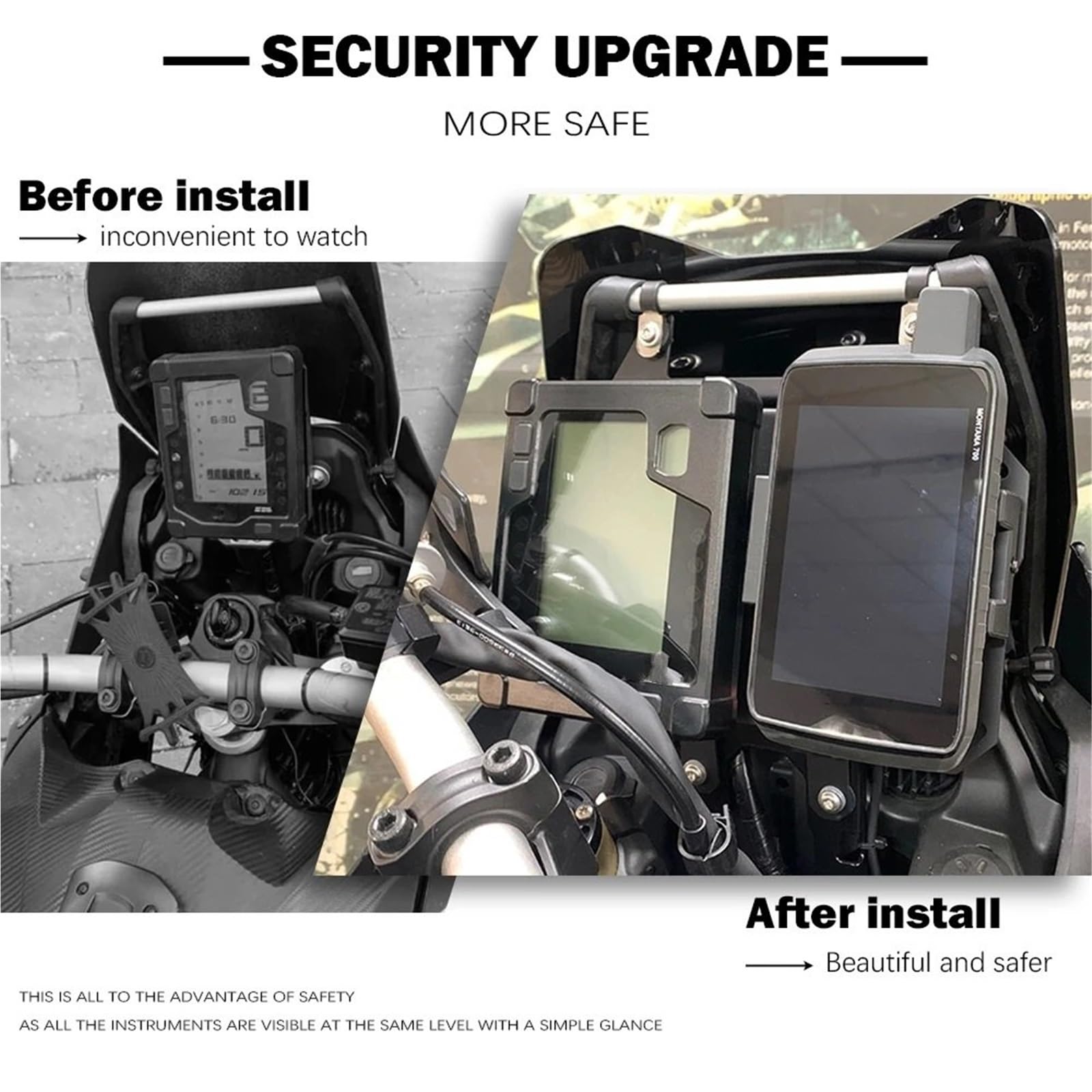 Uchwyt GPS Uchwyt Do Telefon Motocyklowy, Uchwyt Nawigacyjny Do, Pasujący Do TENERE700 2019-2021 Uchwyt do nawigacji GPS uchwyt