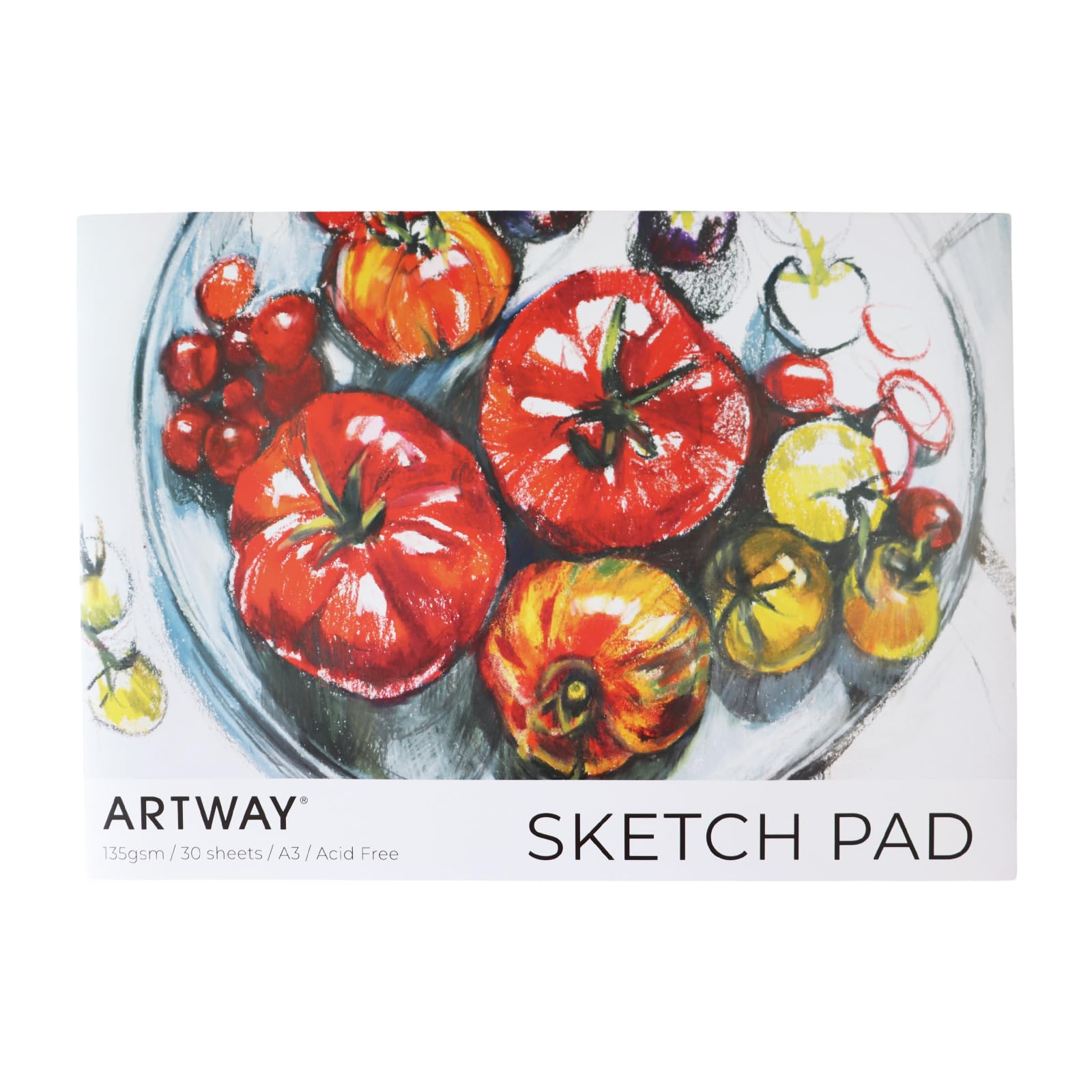 Artway A3 Skizzenblock, 135g/m² Zeichenpapier, 5er-Pack
