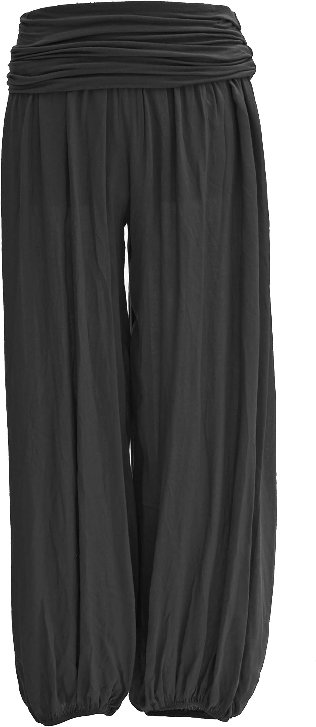 TEXTURELadies Women Italian Lagenlook Plain Viscose Boho Harem Ali Baba Trouser Pants Joggers One Size