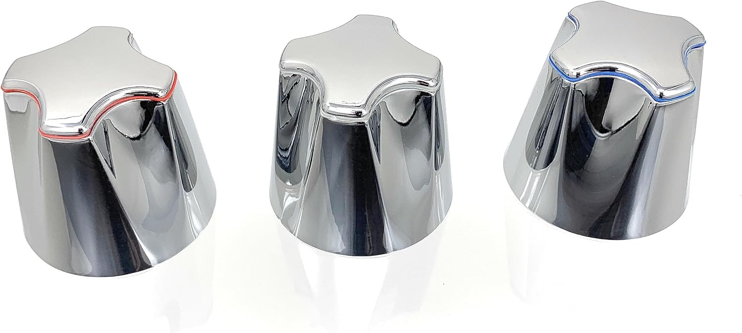 CHARISITY Shower Knobs 3 Piece Replacement Bundle for Modern Style