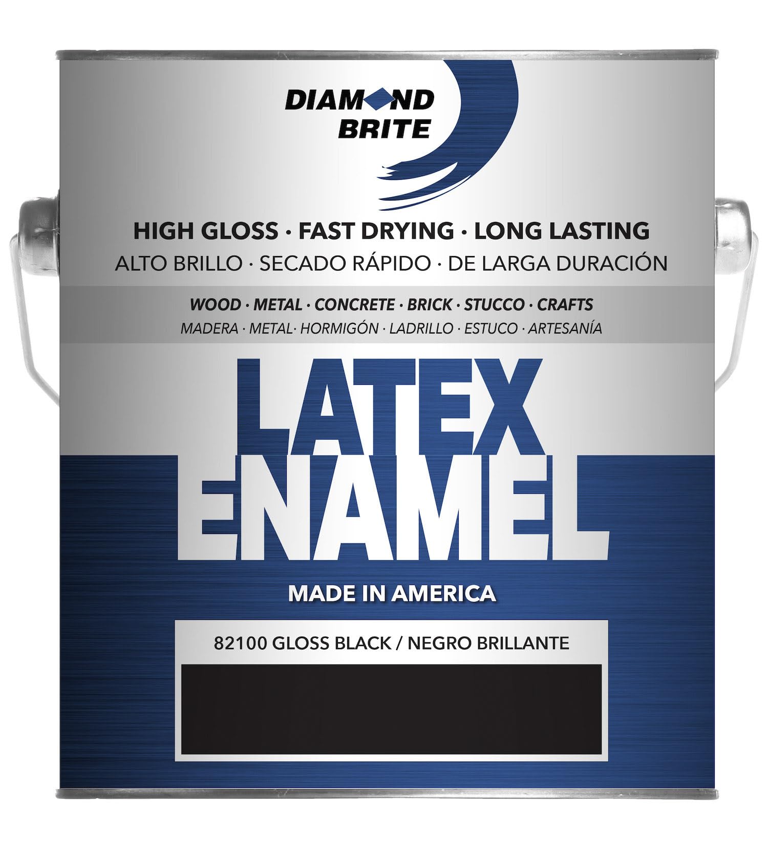 Diamond Brite Latex Gloss Enamel Paint Gloss Black