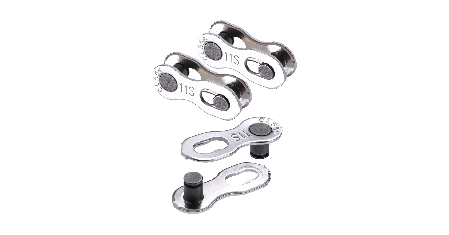 BUZIFU 3 Pairs Bicycle Missing Link 11 Speed Chain Reusable Silver Steel Bike Chain Link