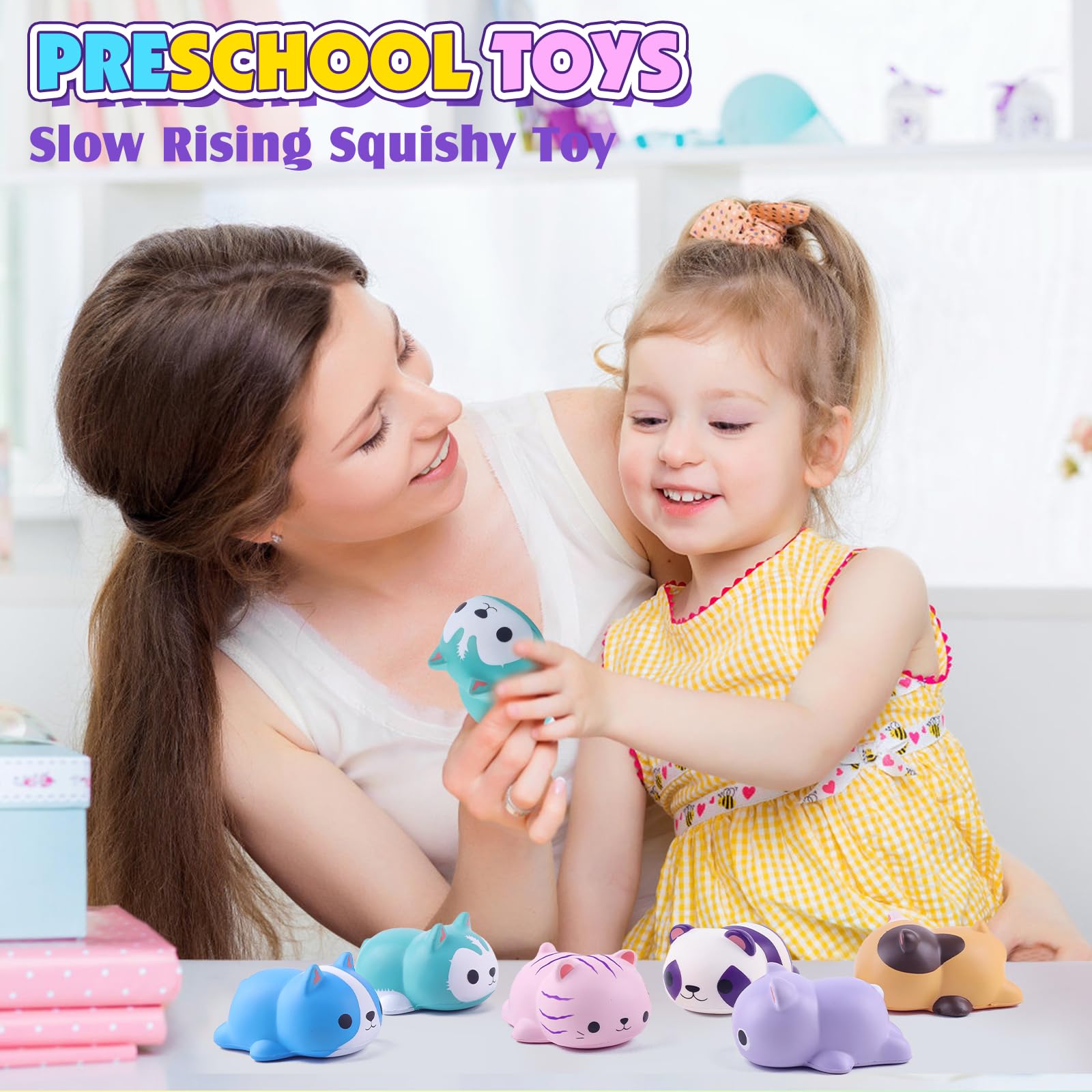 Anboor Set 6 Giocattoli Squishies – Animali In Schiuma Morbida (Gatto, Cane, Koala, Panda) A Rallentatore, Gioco Antistress Per Bambini E Adulti - 3