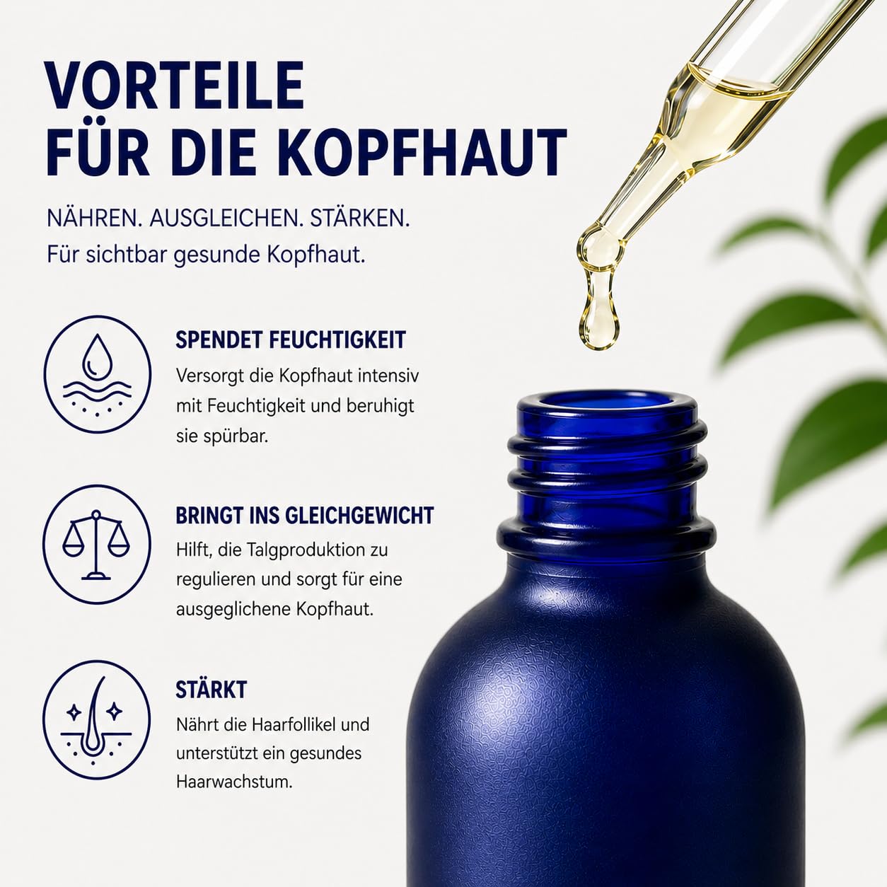 PURE. Kopfhaut- & Haaröl – Nährende Mischung mit Rizinusöl, Jojoba, Kokosöl & Vitamin E – Intensive Pflege für trockenes Haar & trockene Kopfhaut – Für Damen & Herren – Vegan – 100 ml
