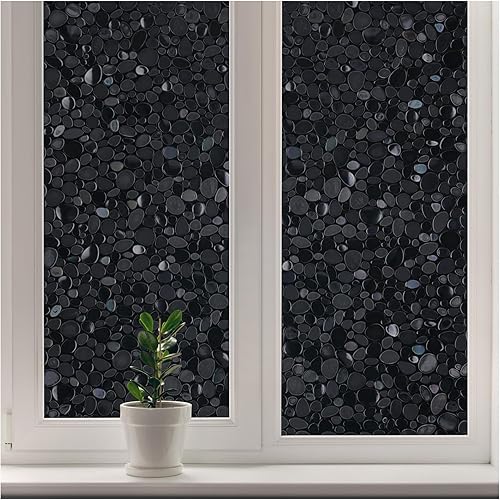 Miniatura 10 de rabbitgoo Película de privacidad para ventana, diseño de arco iris, calcomanías decorativas 3D para ventanas, adhesivos de vidrio removibles para