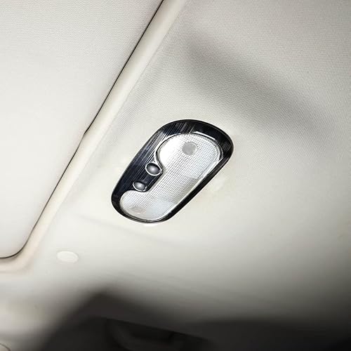 Miniatura 6 de PIUGILH Cubierta de luz de lectura para automóvil, esfera interior de cabina superior, adornos de lámpara de cabina de acero inoxidable para Hummer