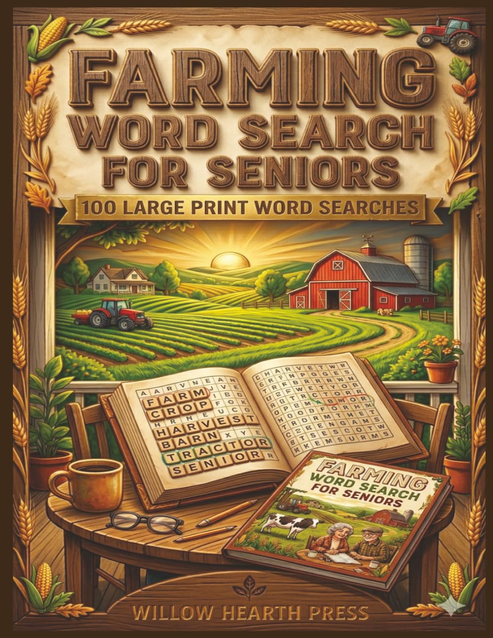 Farming Word Search for Seniors: 100 Large Print Word Searches