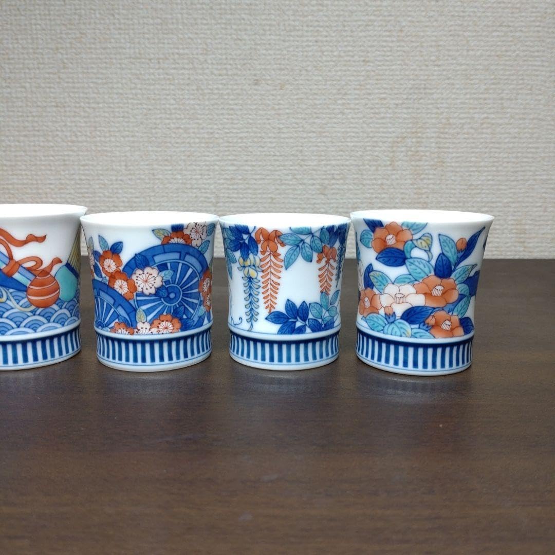 Amazon.co.jp: 畑萬 作 鍋島 ぐい呑揃 共箱 酒器 : Home & Kitchen