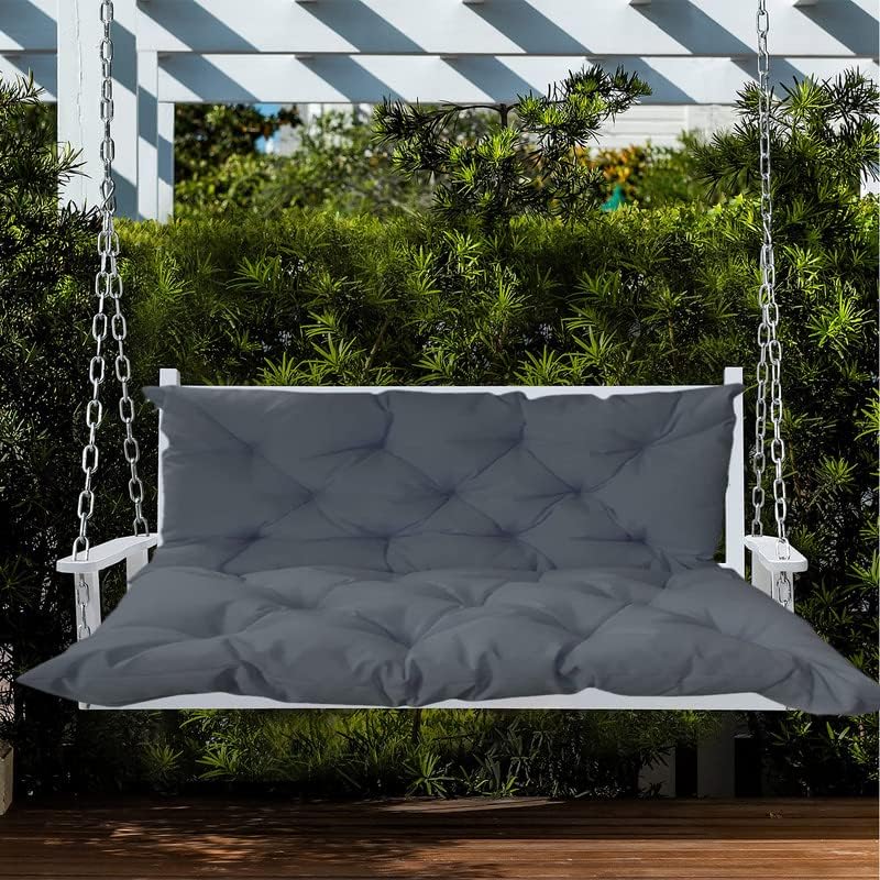 Miniatura 7 de Cojines de repuesto para columpios de 23 asientos, cojín de banco para muebles de exterior, impermeable, gruesos, cojines de columpio con respaldo y