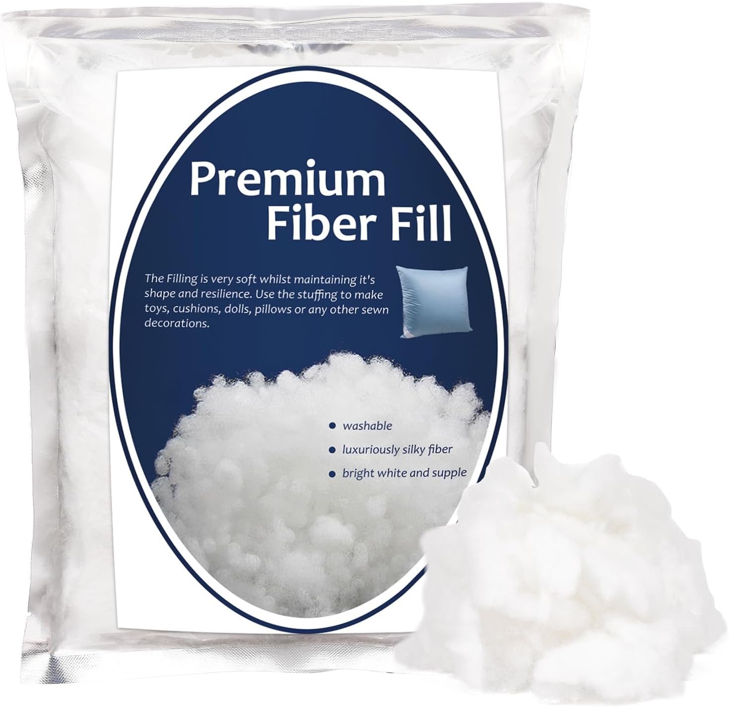 Bupete 50g/1.7oz Polyester Fiber Fill, Premium Fiber Fill Stuffing