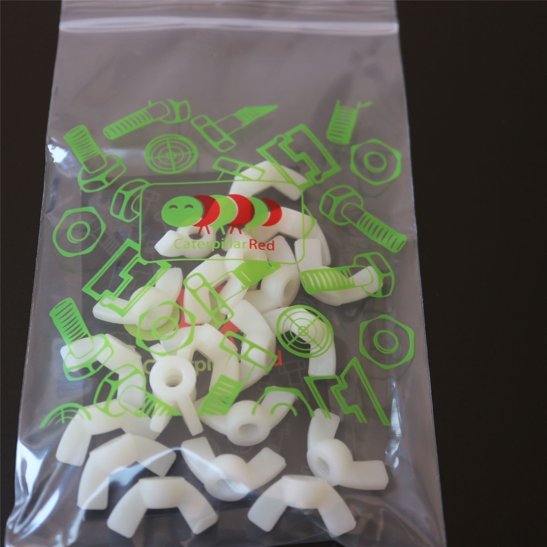 20x Tuercas de mariposa M5 de Nylon natural, tornillos de Plástico Nylon