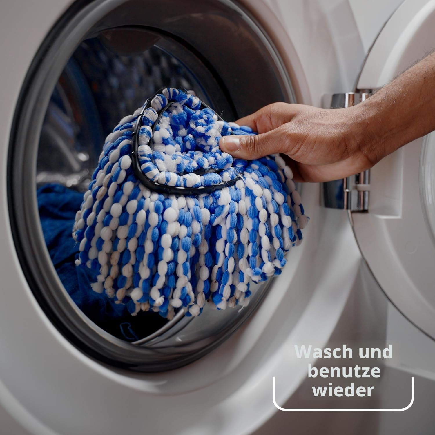 O-Cedar EasyWring RinseClean Mikrofaser-Drehmopp und Eimer, Bodenreinigungssystem mit 3 zusätzlichen Nachfüllungen, Kunststoff, Grau