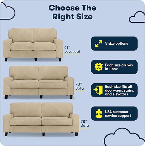 Miniatura 34 de Serta Palisades Sofás Tapizados para Sala, Sofá de Diseño Moderno, Tela, gris (Glacial Gray) gris (Glacial Gray),Beige,Marrón,Alforfón Beige,Marrón