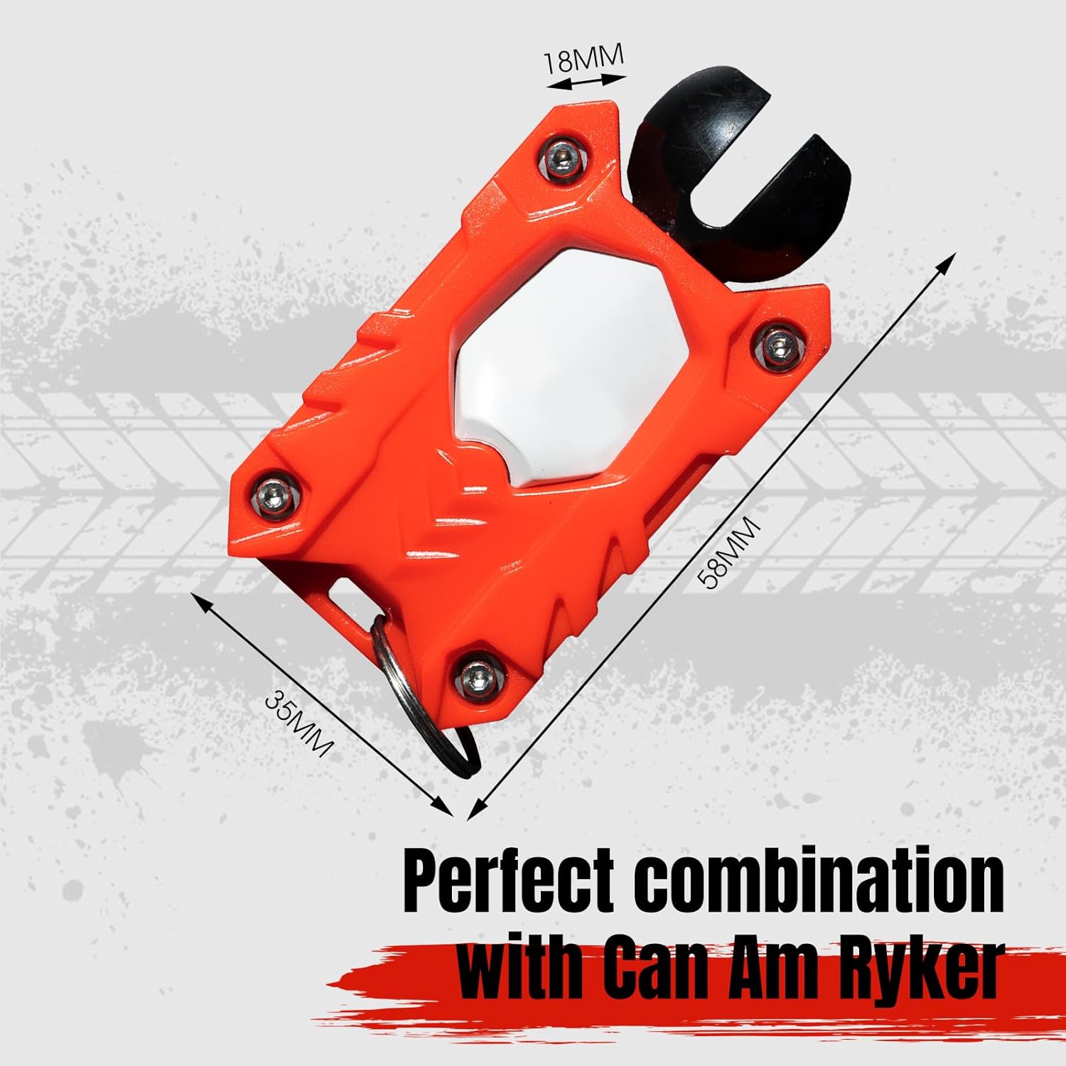 A&UTV PRO Larger Brake Pedal & Sporty Key Holder for Can-Am Ryker 2019-2024,Can Am Ryker Rally Edition 2019-2024,2PCS
