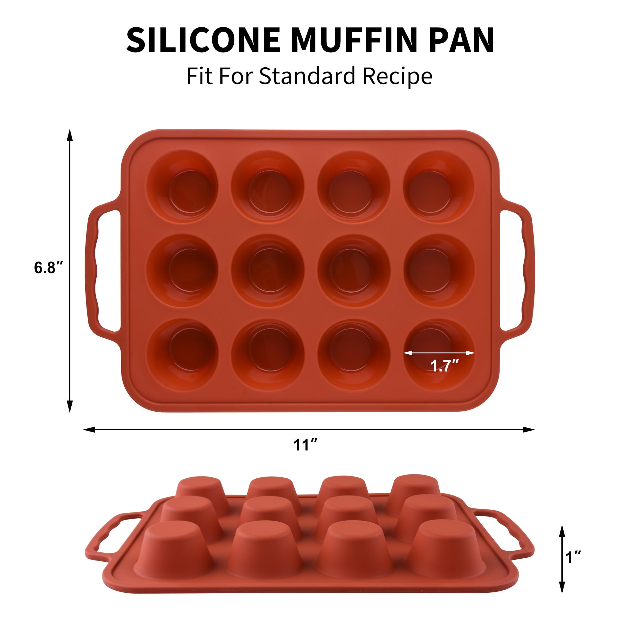 2 moldes de silicona para magdalenas y cupcakes