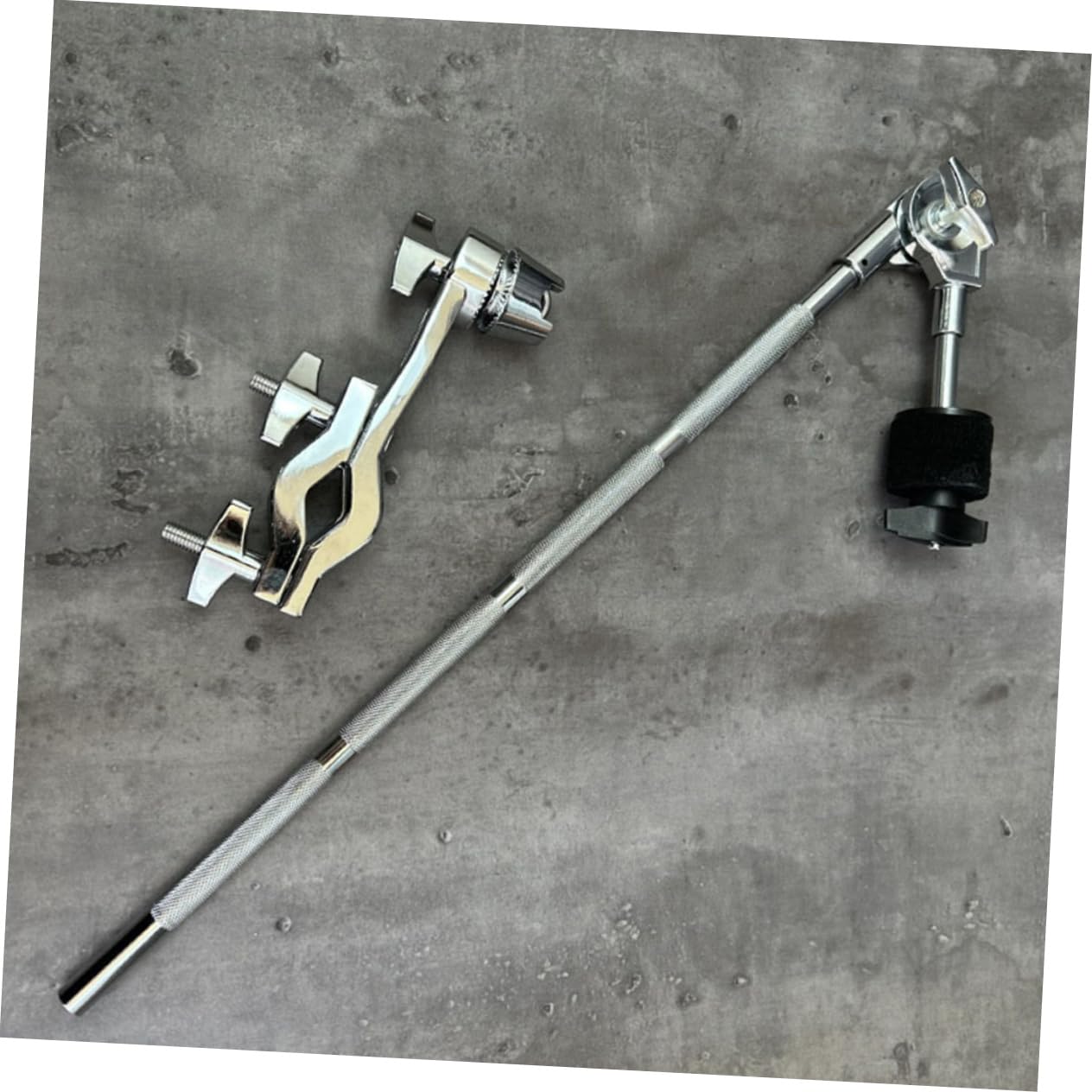 Yardwe Support de Cymbale, Accessoire de Bras Extensible en Acier Inoxydable, Fixation Facile pour Perche de Pied de Cymbale, Usage en Accessoires D’Instruments