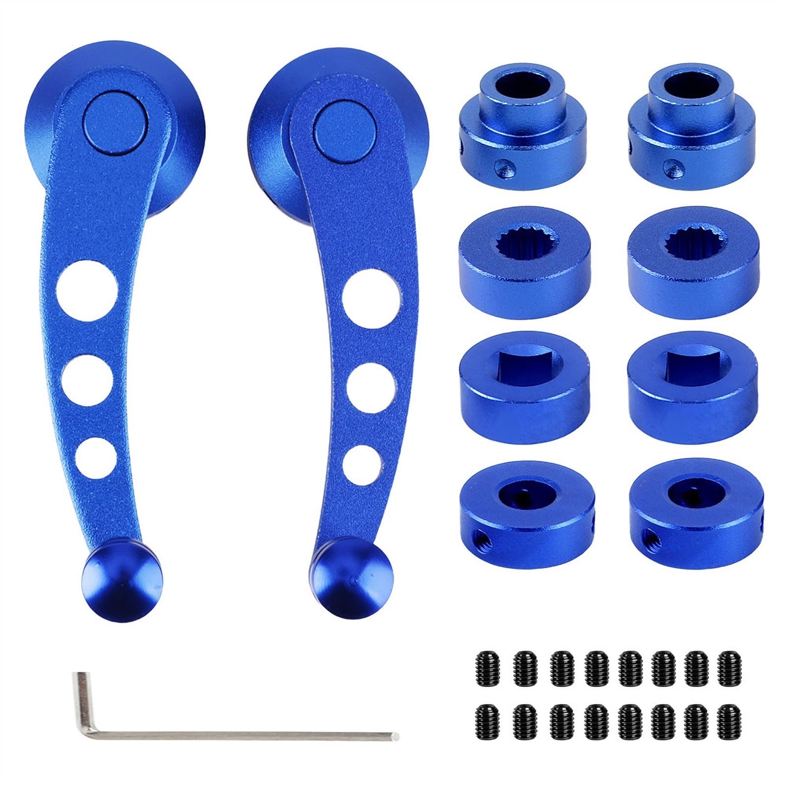 Manovella Comando Alzavetro,Manovella Finestra Maniglia for finestra for auto universale da 2 pezzi Maniglie for finestre for alzata avvolgitore in lega di alluminio di ricambio Maniglie for finestre