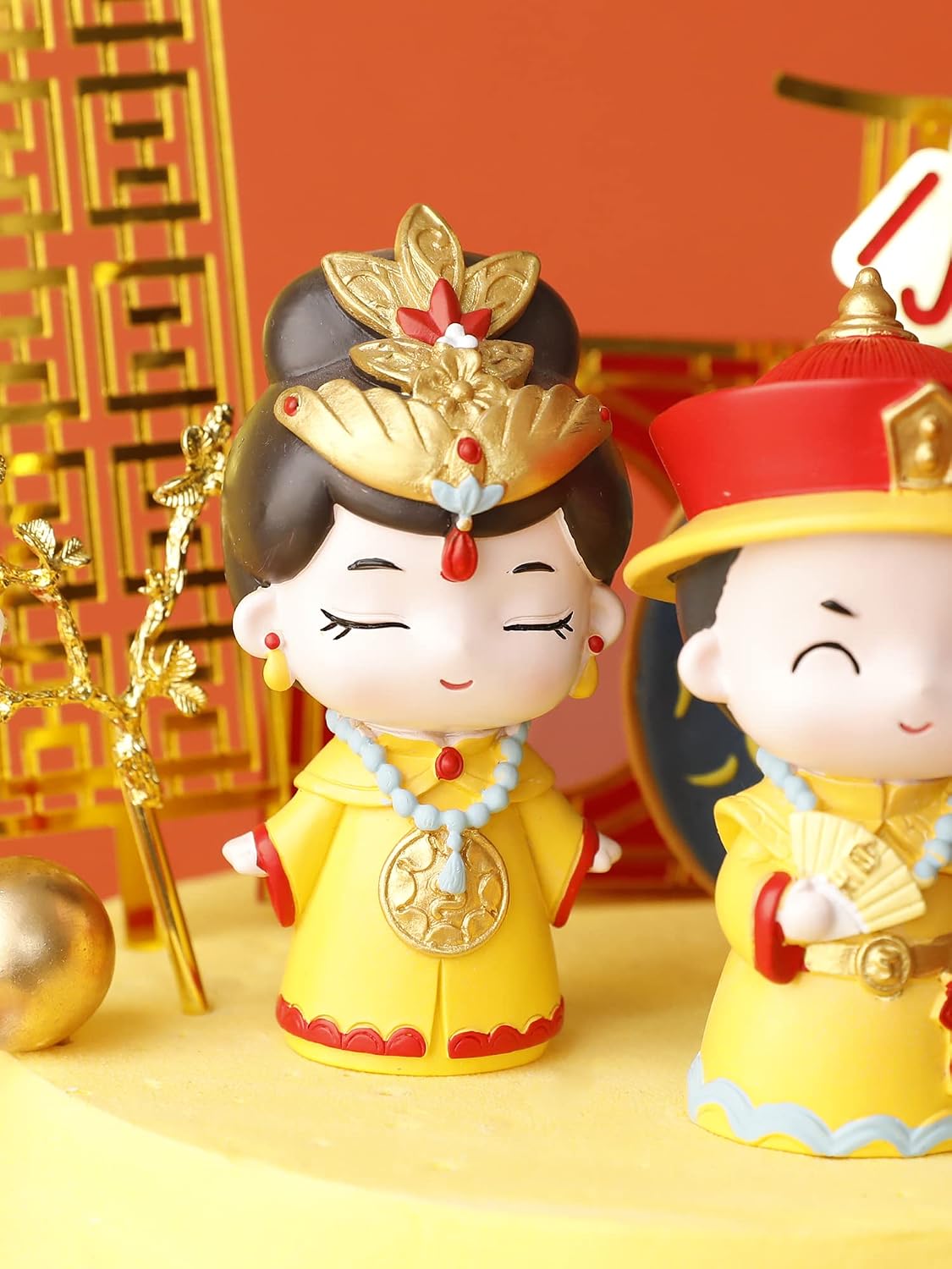 Traditional Chinese Queen Cake Topper, Princess Figurine Cake Topper, Birthday Baby shower Wedding Party Decorations Supplies