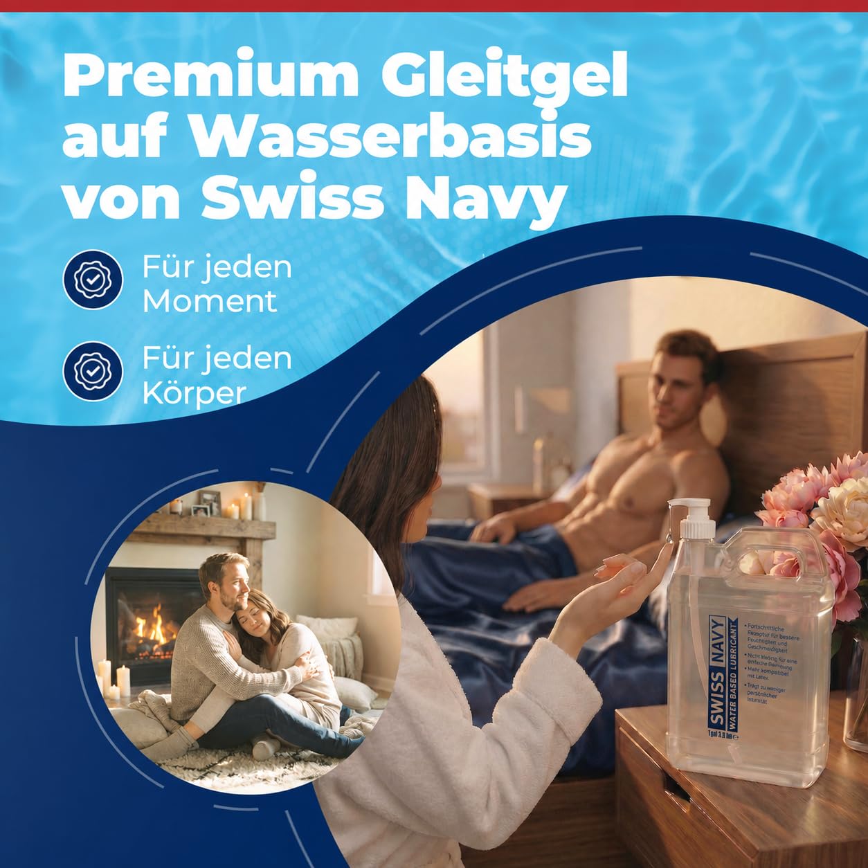 SWISS NAVY Premium-Sex-Gleitmittel auf Wasserbasis, 1 Gallone, MD Science Lab