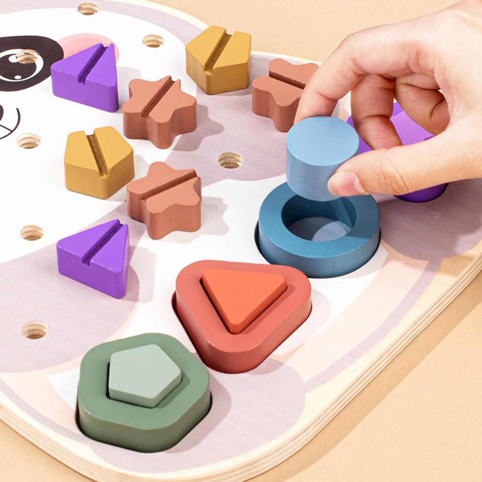 Giochi In Legno | Classificatore di Forme con Viti da Avvitare per Infanti,Attività Sensoriale per Sviluppare Motricità Fine e Apprendimento Prescolare